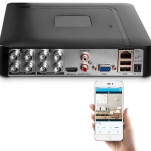 8-Channel 1080P Wired Home Surveillance Security Camera System DVR Recorder with 1TB Hard Disk Drive, Human Detection