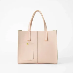 Luxeira Modern Pocket Tote Peach